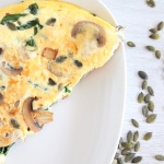 Omelette Pilze und Spinat