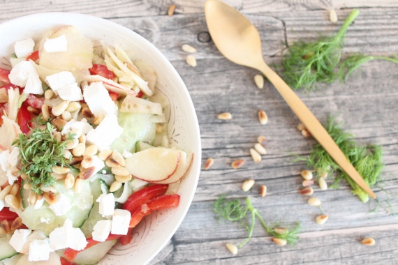 Fenchelsalat mit Joghurt-Zitronen-Dressing