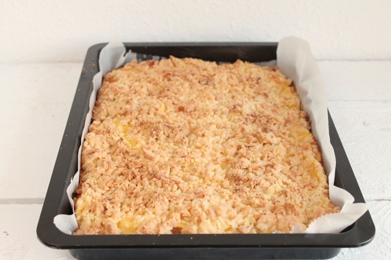 Apfelkuchen mit Vanillepudding und Streuseln Apfelkuchen mit Vanillepudding und Streuseln